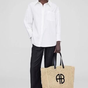 Anine Bing Black and Tan Tote Bag